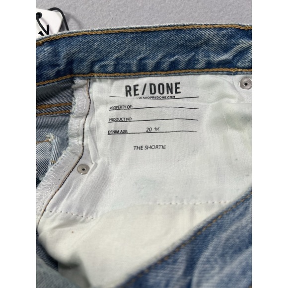 Re/Done Size 26 (32x26) The Shortie Jean Ankle Length Cargo Pocket Hacienda Blue - Picture 16 of 16